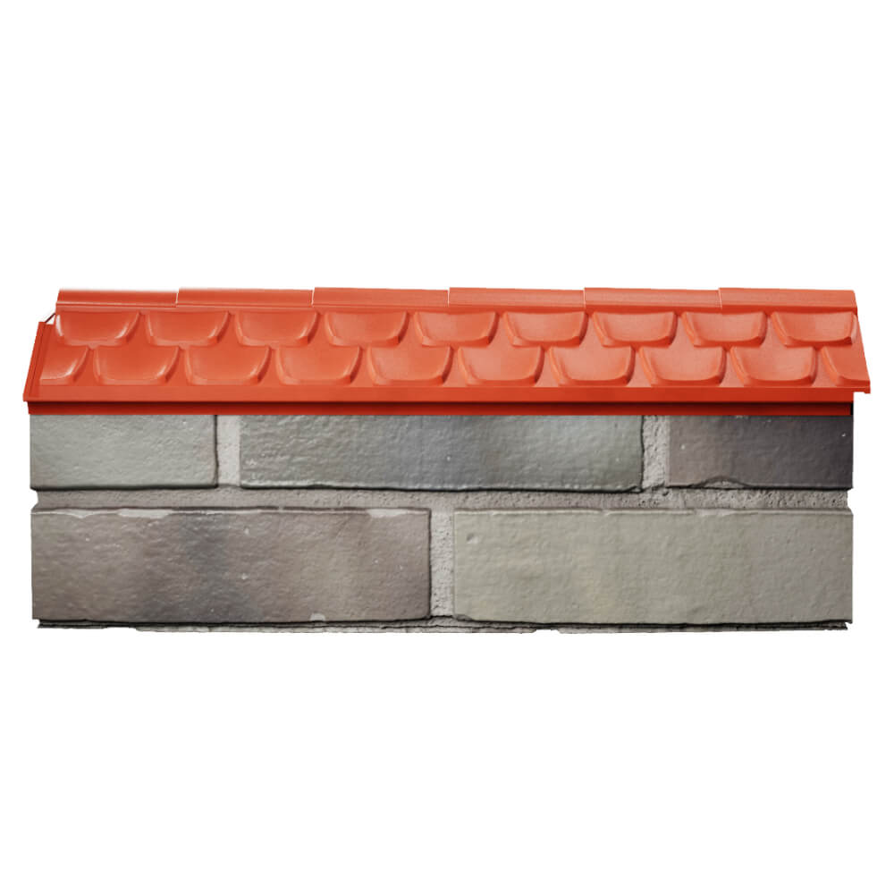 Парапет Zking Эльбрус Красный с посадкой на 0.5 кирпича (130мм) в Подольске фото