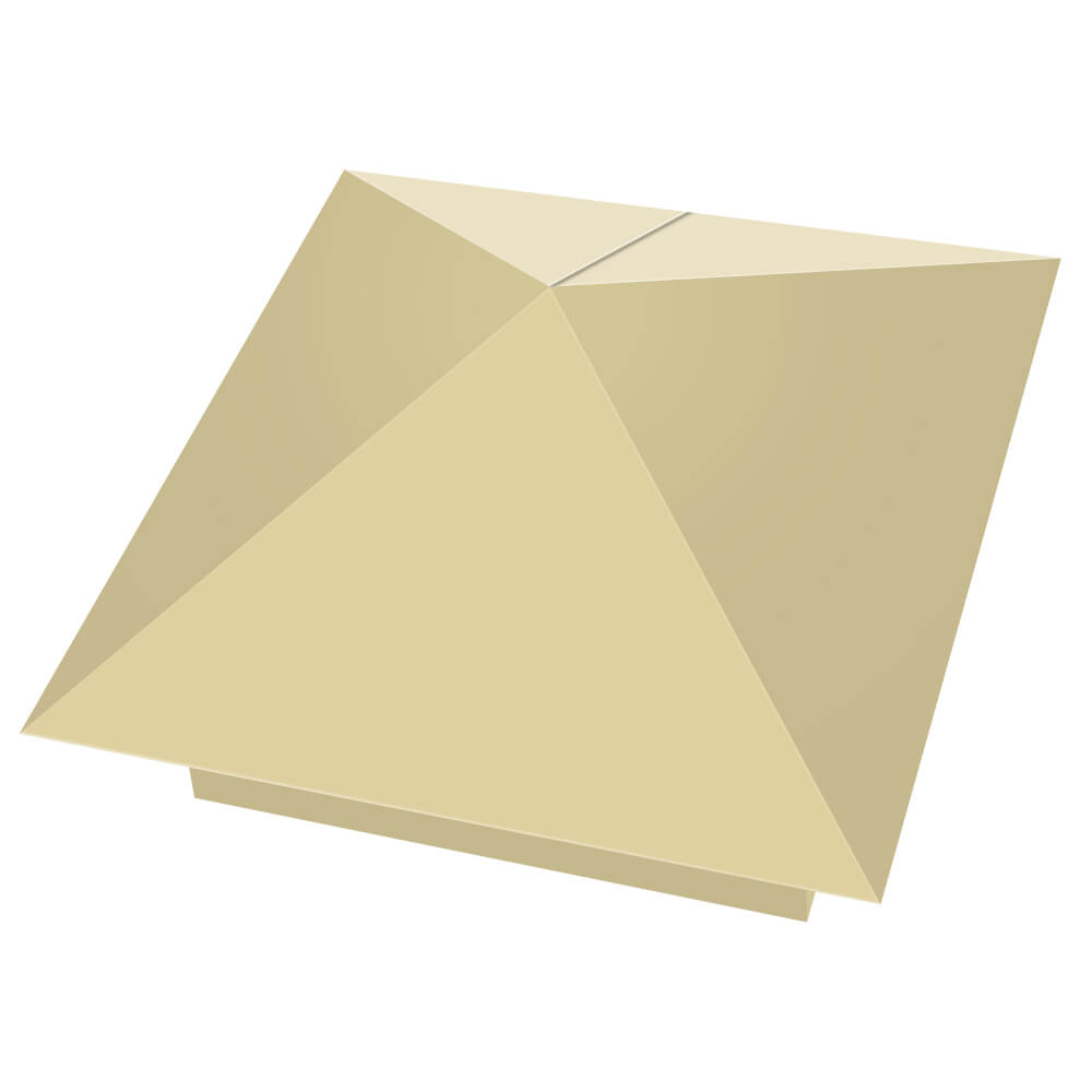 Колпак металлический 400х400мм RAL1014 Бежевый заборный Подольск фото