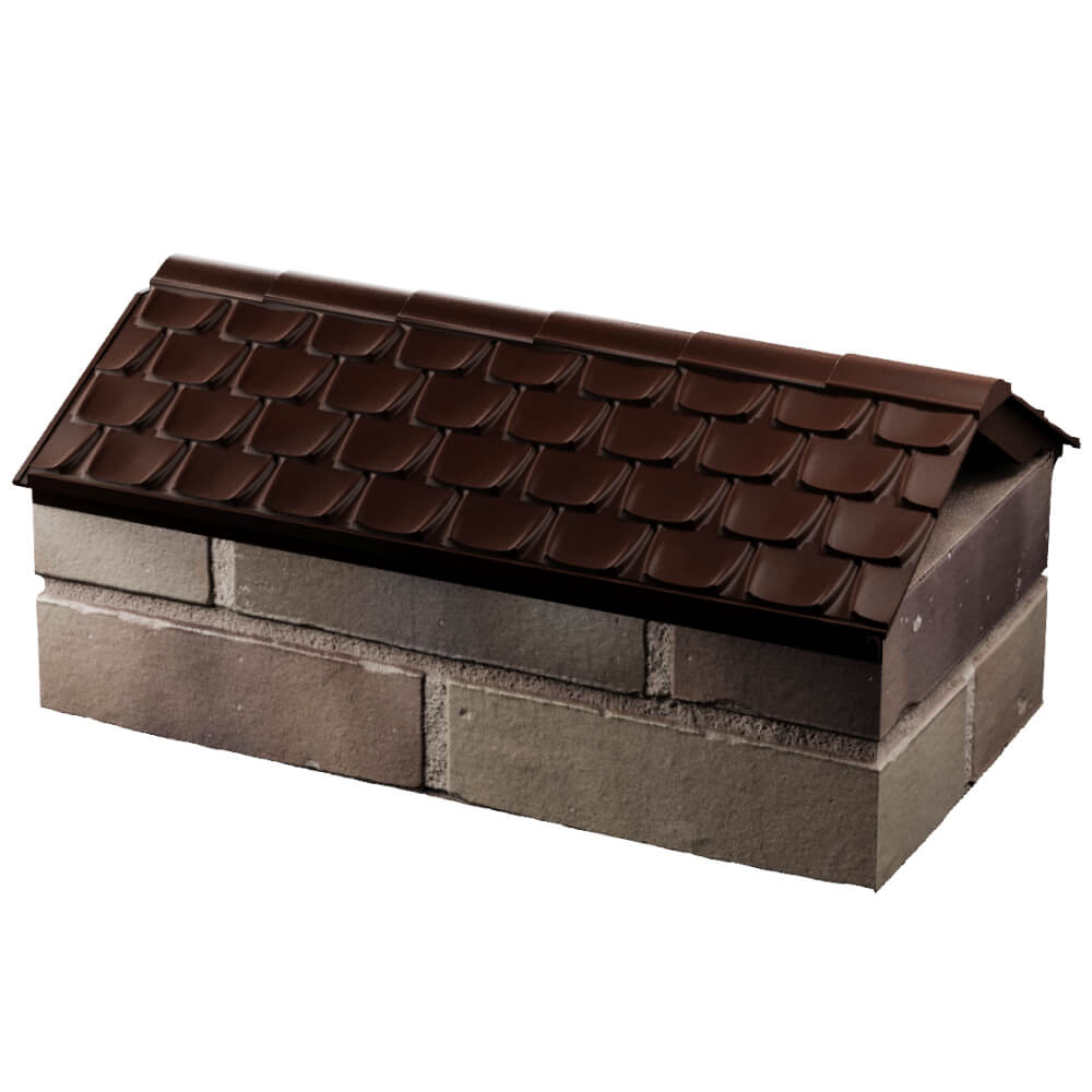 Парапет Zking Эльбрус Коричневый с посадкой на 1 кирпич (255мм) в Подольске фото