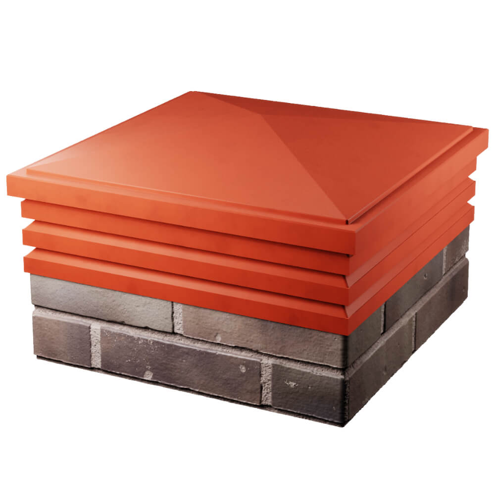 Колпак Zking Бона ХайТек Красный на столб 2х2 кирпича (513х513мм) в Подольске фото