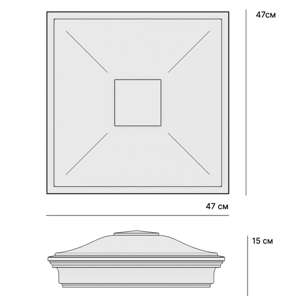 Колпак Zking Монблан Коричневый на столб 1.5х1.5 кирпича (385х385мм) в Подольске фото