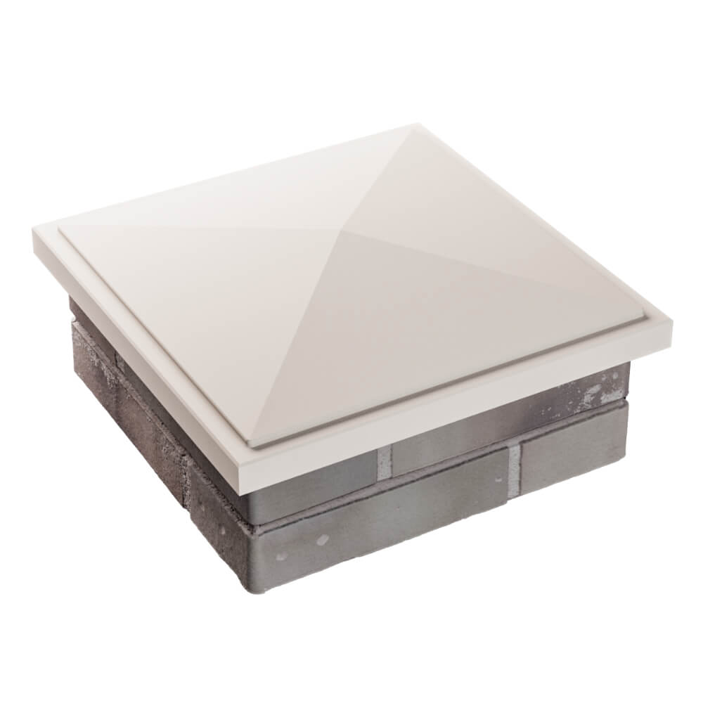 Колпак Zking БонаМоно Бежевый на столб 1.5х1.5 кирпича (385х385, 400х400мм) в Подольске фото