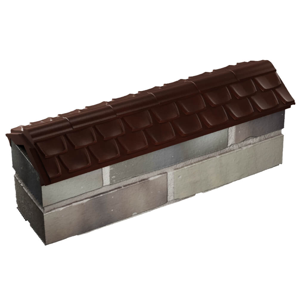 Парапет Zking Эльбрус Коричневый с посадкой на 0.5 кирпича (130мм) в Подольске фото
