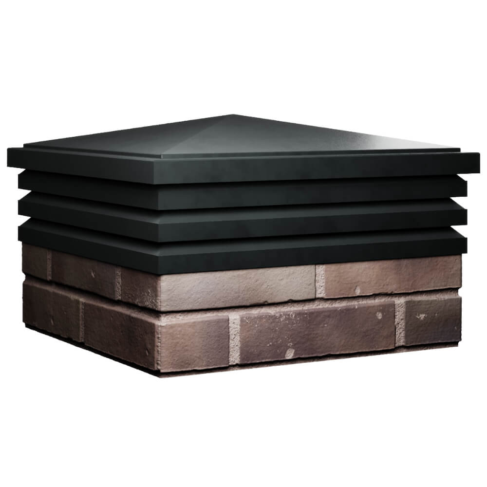 Колпак Zking Бона ХайТек Черный на столб 2х2 кирпича (513х513мм) в Подольске фото