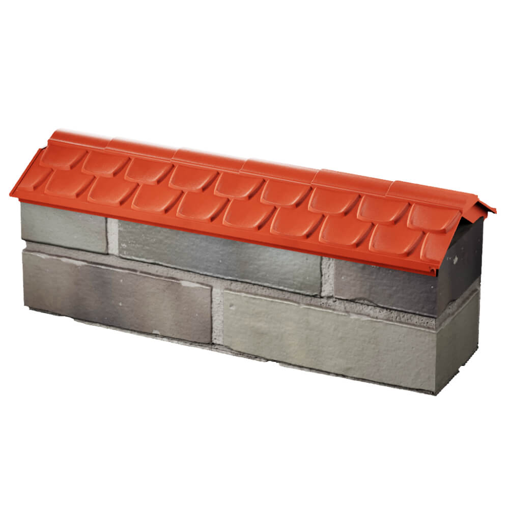 Парапет Zking Эльбрус Красный с посадкой на 0.5 кирпича (130мм) в Подольске фото