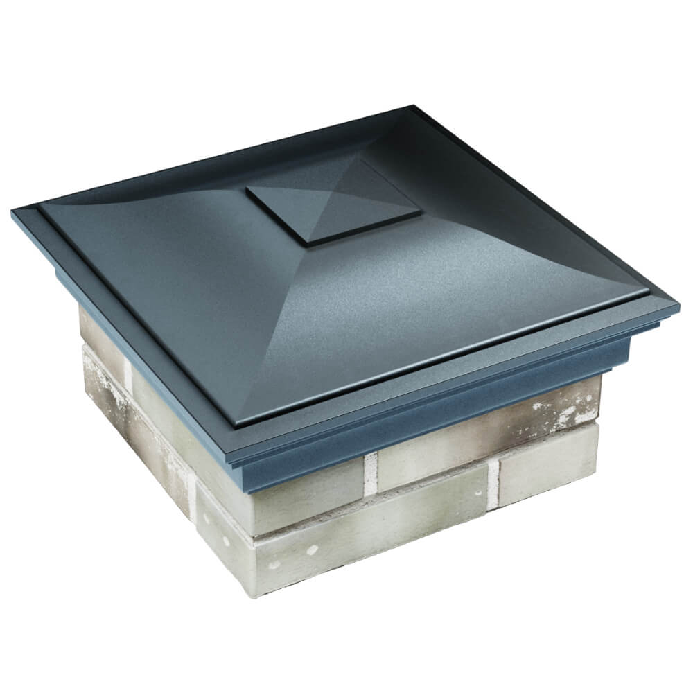 Колпак Zking Монблан Серый на столб 1.5х1.5 кирпича (385х385мм) в Подольске фото