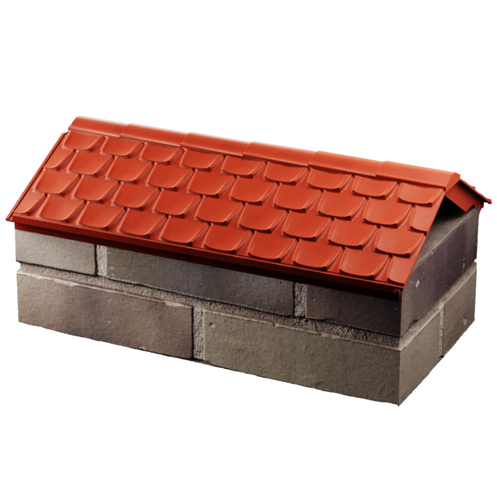 Парапет Zking Эльбрус Красный с посадкой на 1 кирпич (255мм) в Подольске фото