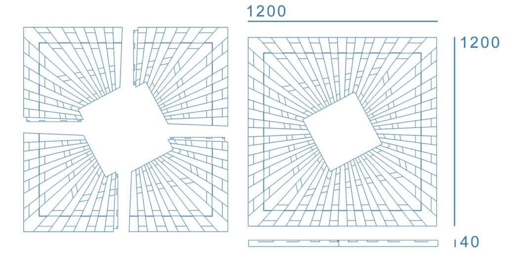 Приствольная решетка для дерева ZKING ATMOSPHERE 1.2х1.2м Зеленая в Подольске фото