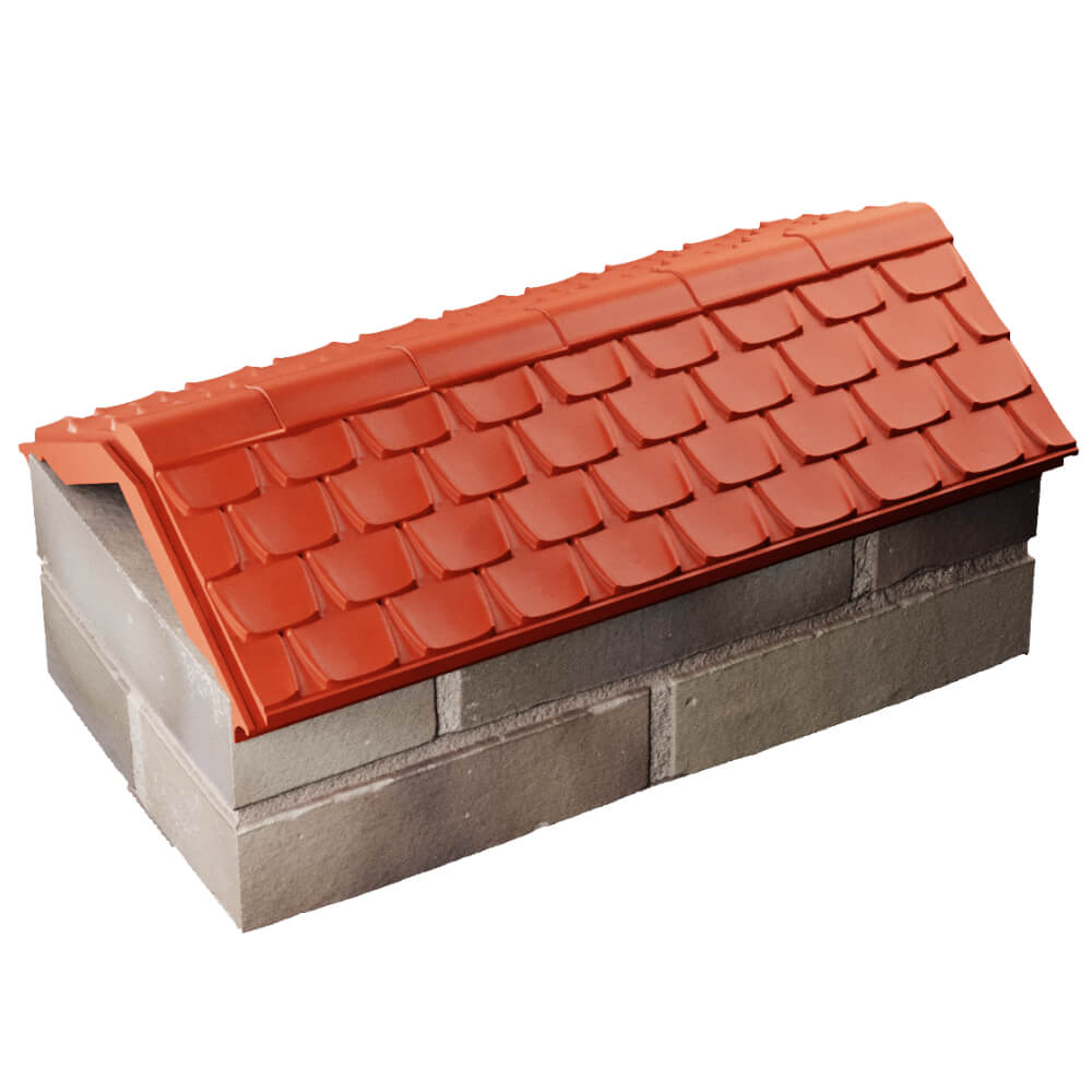 Парапет Zking Эльбрус Красный с посадкой на 1 кирпич (255мм) в Подольске фото