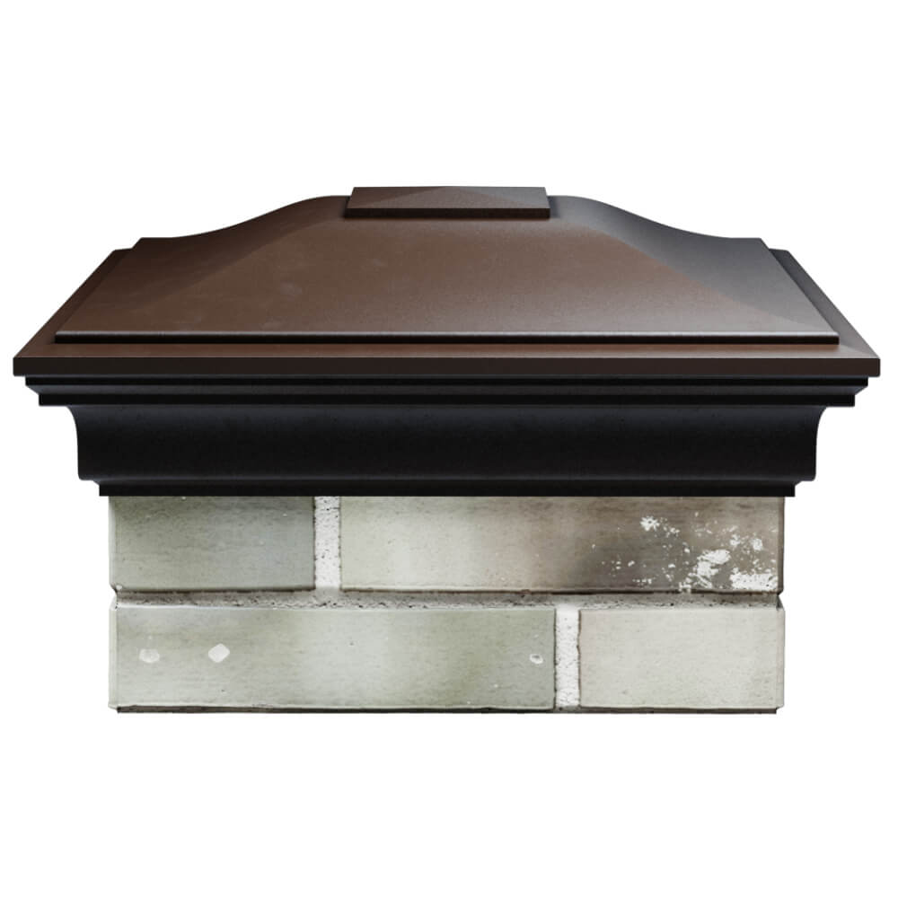 Колпак Zking Монблан Коричневый на столб 1.5х1.5 кирпича (385х385мм) Подольск фото