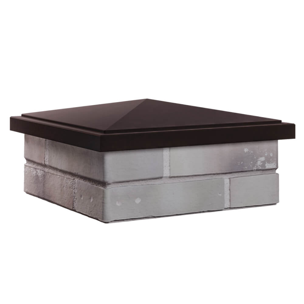 Колпак Zking БонаМоно Коричневый на столб 1.5х1.5 кирпича (385х385, 400х400мм) в Подольске фото