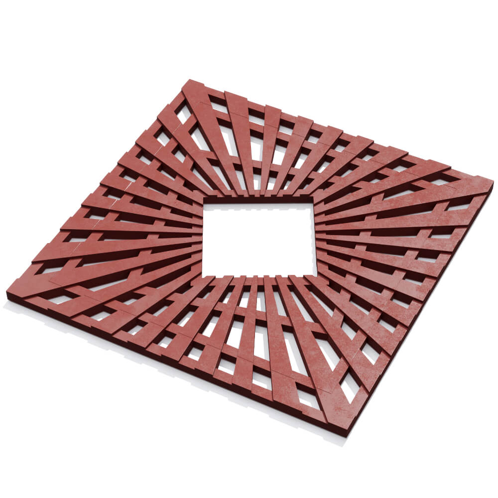 Приствольная решетка для дерева ZKING ATMOSPHERE 1.2х1.2м Красная в Подольске фото