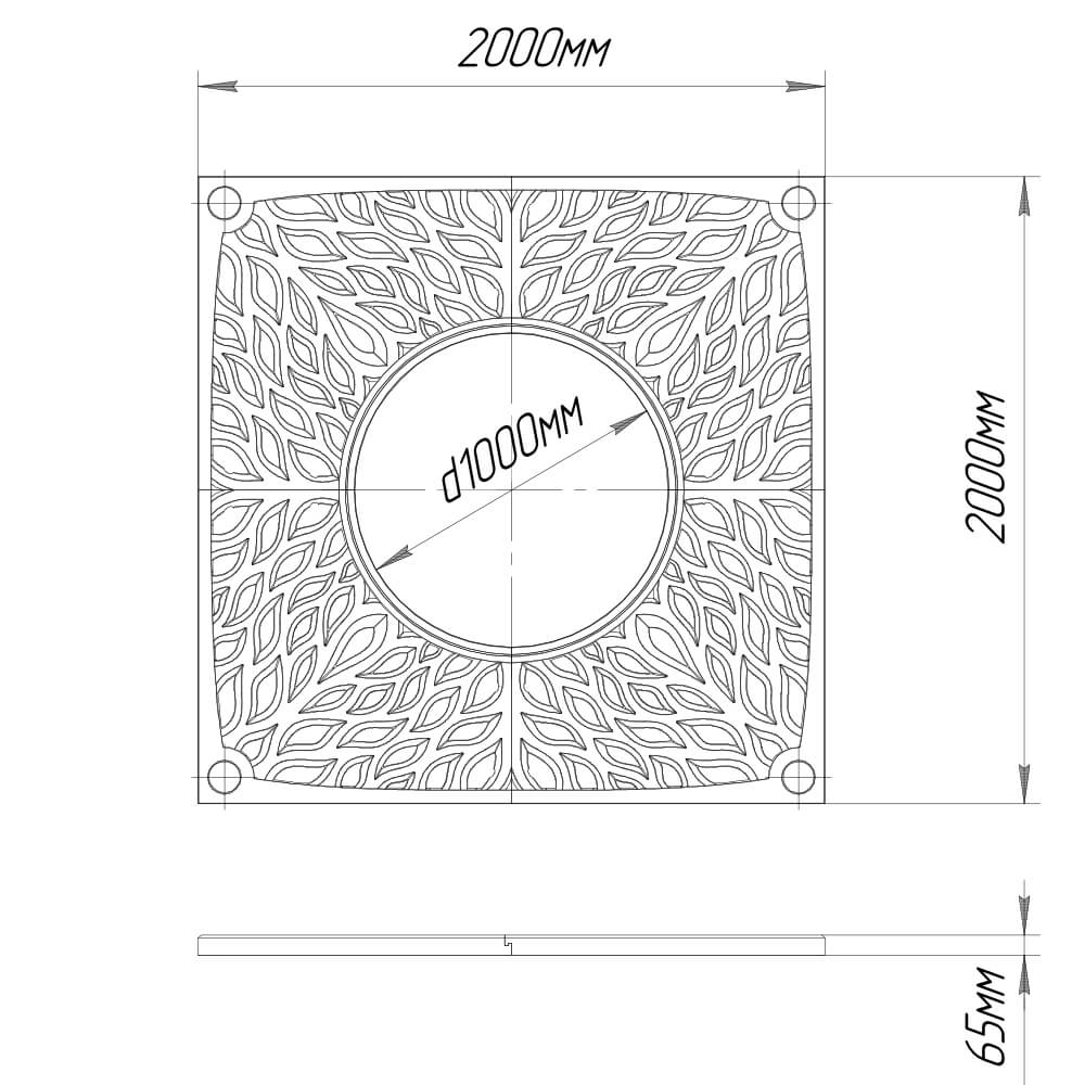 Приствольная решетка для дерева ZKING CRUST 2х2м Черная в Подольске фото