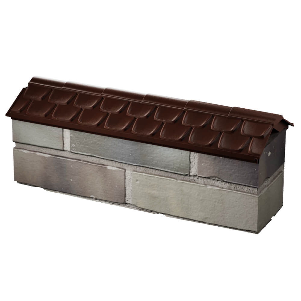 Парапет Zking Эльбрус Коричневый с посадкой на 0.5 кирпича (130мм) в Подольске фото