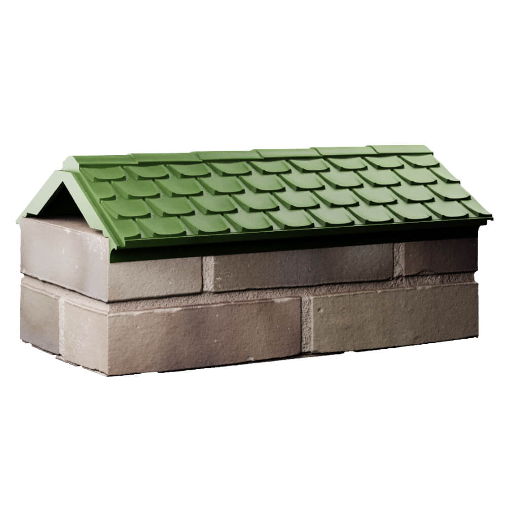 Парапет Zking Эльбрус Зеленый с посадкой на 1 кирпич (255мм) Подольск фото