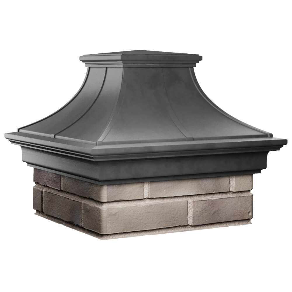 Колпак Zking Монблан Премиум Серый на столб 1.5х1.5 кирпича (385х385мм) в Подольске фото