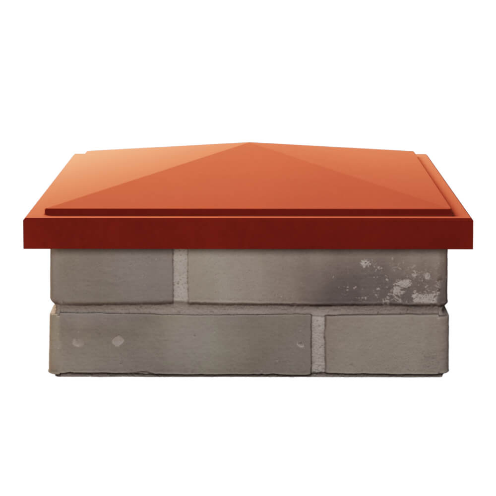 Колпак Zking БонаМоно Красный на столб 1.5х1.5 кирпича (385х385, 400х400мм) Подольск фото