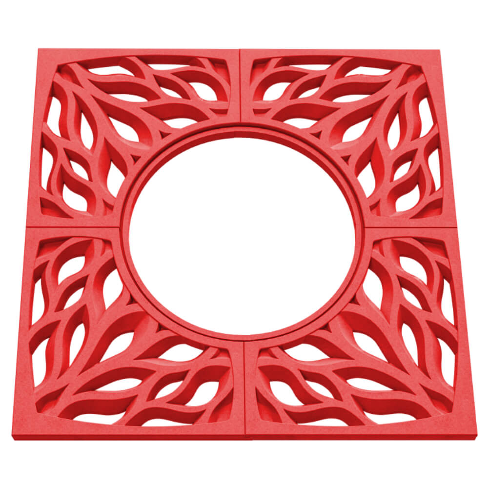 Приствольная решетка для дерева ZKING CRUST 1.2х1.2м Красная в Подольске фото