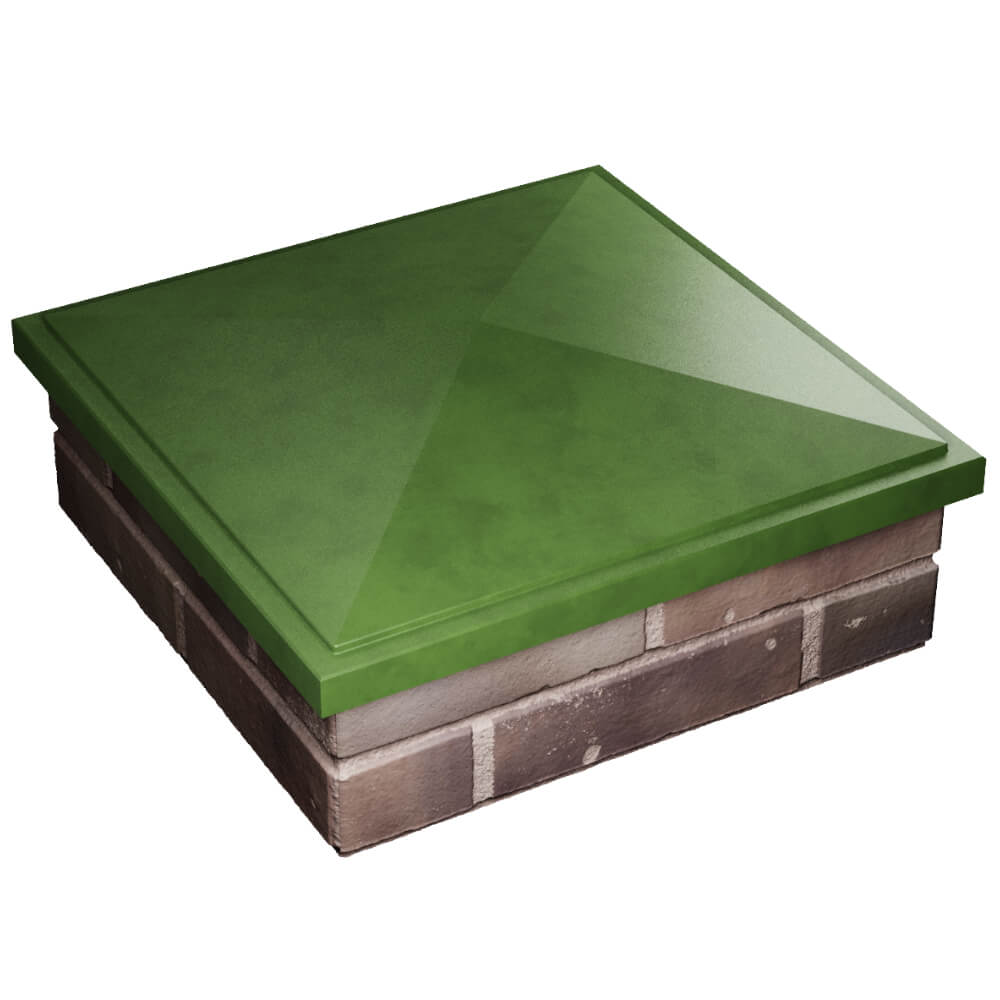 Колпак Zking БонаМоно Зеленый на столб 2х2 кирпича (515х515, 530х530мм) в Подольске фото