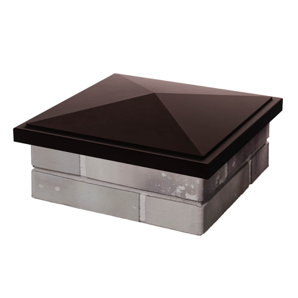 Колпак Zking БонаМоно Коричневый на столб 1.5х1.5 кирпича (385х385, 400х400мм) в Подольске фото