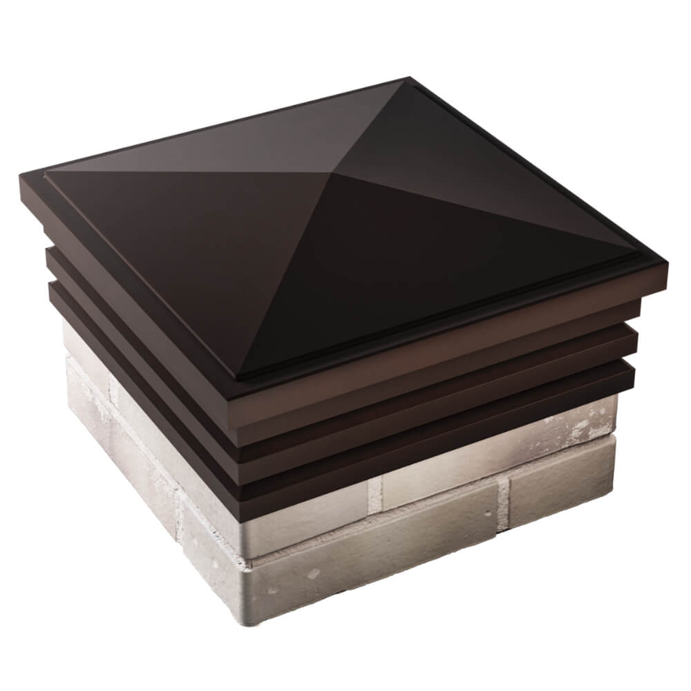 Колпак Zking Бона ХайТек Коричневый на столб 1.5х1.5 кирпича (385х385мм) в Подольске фото