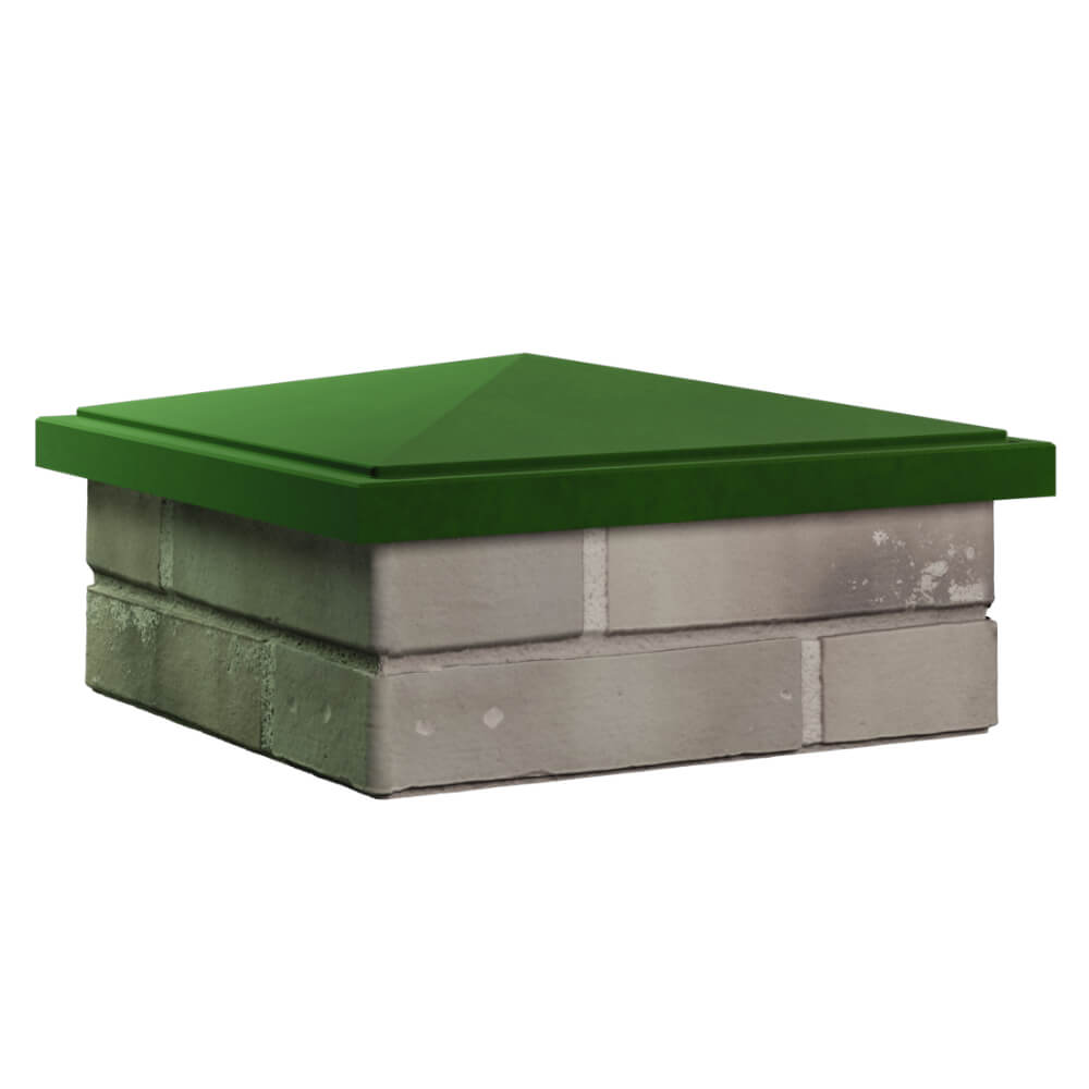 Колпак Zking БонаМоно Зеленый на столб 1.5х1.5 кирпича (385х385, 400х400мм) в Подольске фото