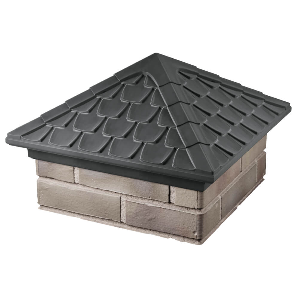 Колпак Zking Эльбрус Серый на столб 1.5х1.5 кирпича (385х385мм) в Подольске фото