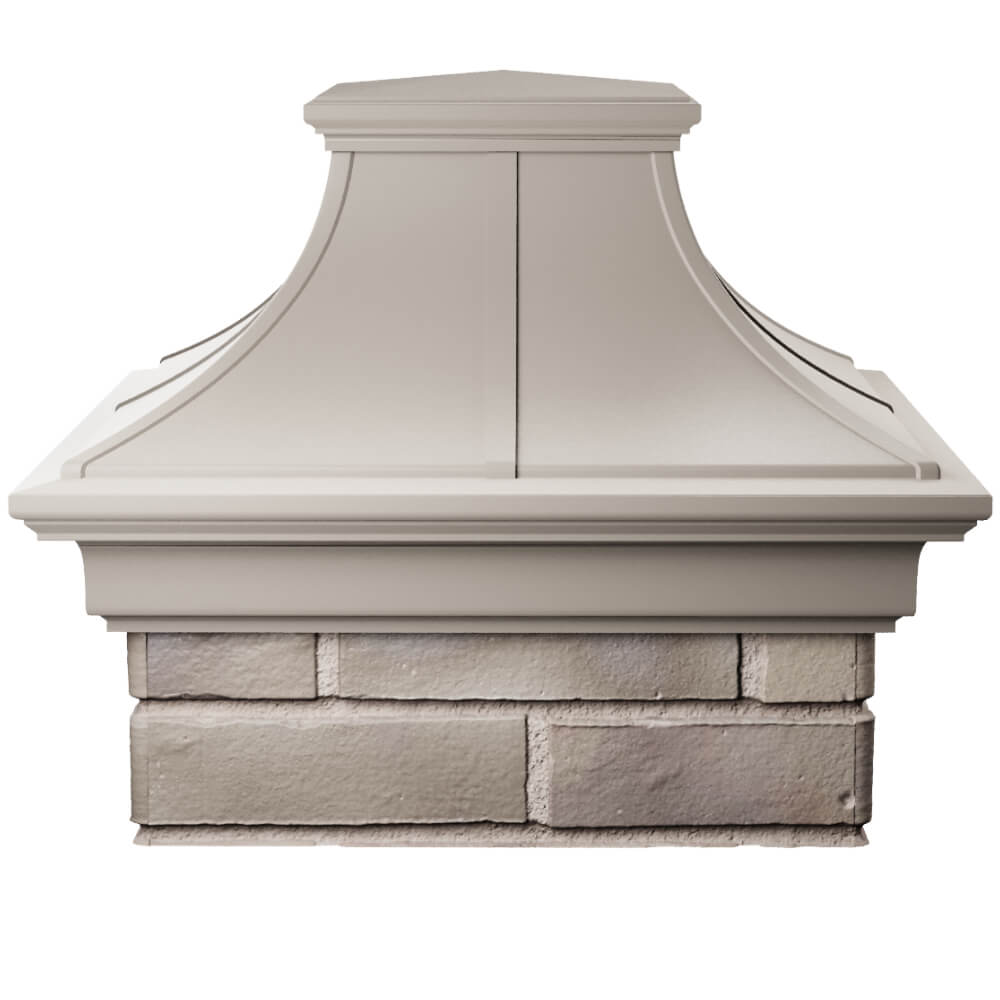 Колпак Zking Монблан Премиум Бежевый на столб 1.5х1.5 кирпича (385х385мм) Подольск фото