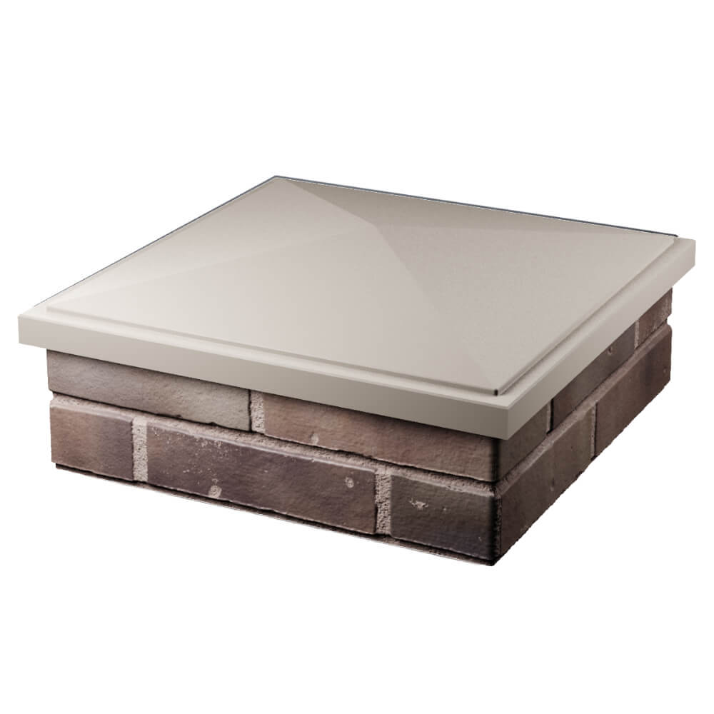 Колпак Zking БонаМоно Бежевый на столб 2х2 кирпича (515х515, 530х530мм) в Подольске фото