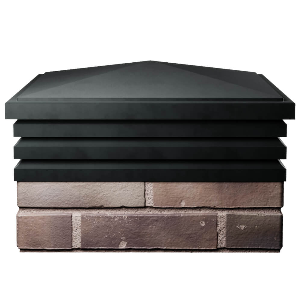 Колпак Zking Бона ХайТек Черный на столб 2х2 кирпича (513х513мм) Подольск фото