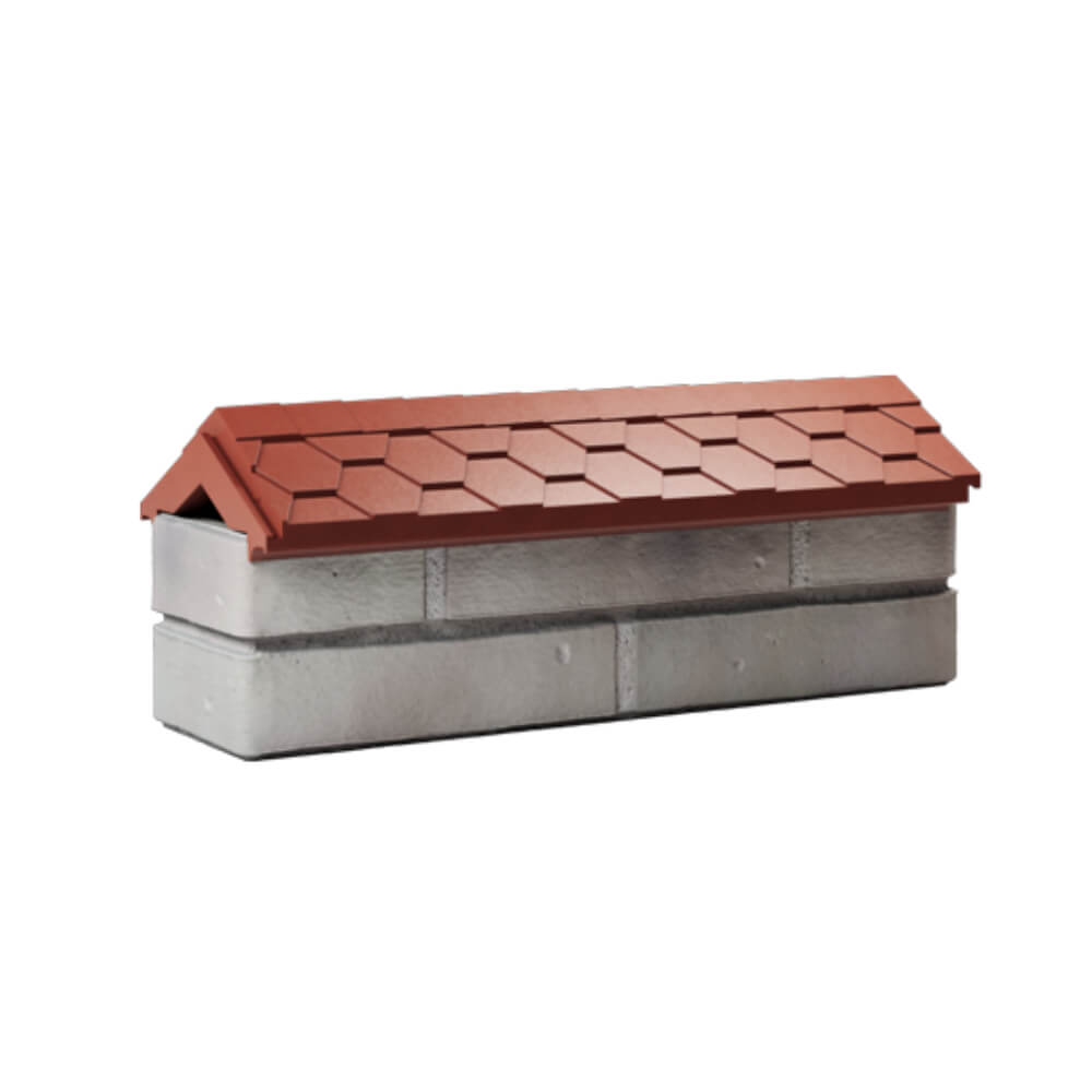 Парапет Zking Эверест Красный с посадкой на 0.5 кирпича (130мм) Подольск фото