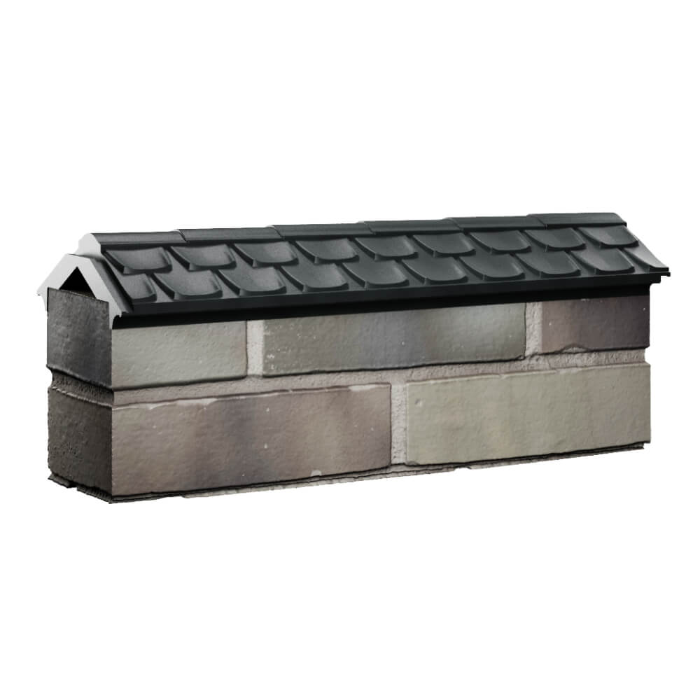 Парапет Zking Эльбрус Черный с посадкой на 0.5 кирпича (130мм) Подольск фото