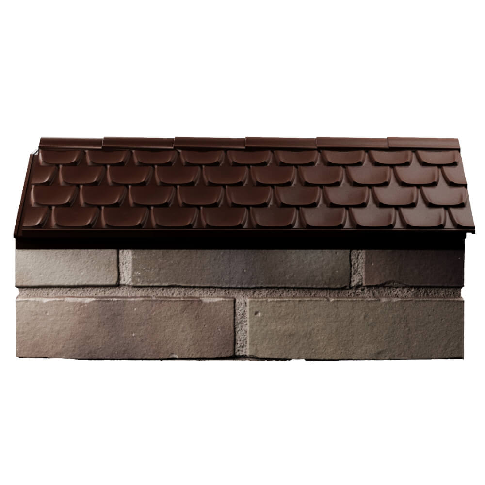 Парапет Zking Эльбрус Коричневый с посадкой на 1 кирпич (255мм) в Подольске фото