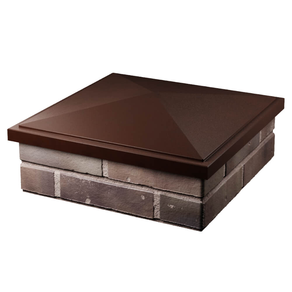 Колпак Zking БонаМоно Коричневый на столб 2х2 кирпича (515х515, 530х530мм) в Подольске фото