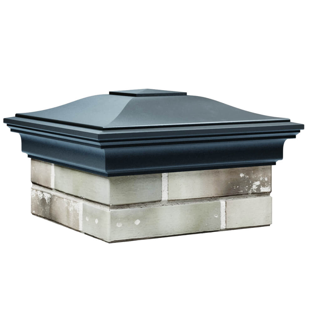 Колпак Zking Монблан Серый на столб 1.5х1.5 кирпича (385х385мм) в Подольске фото