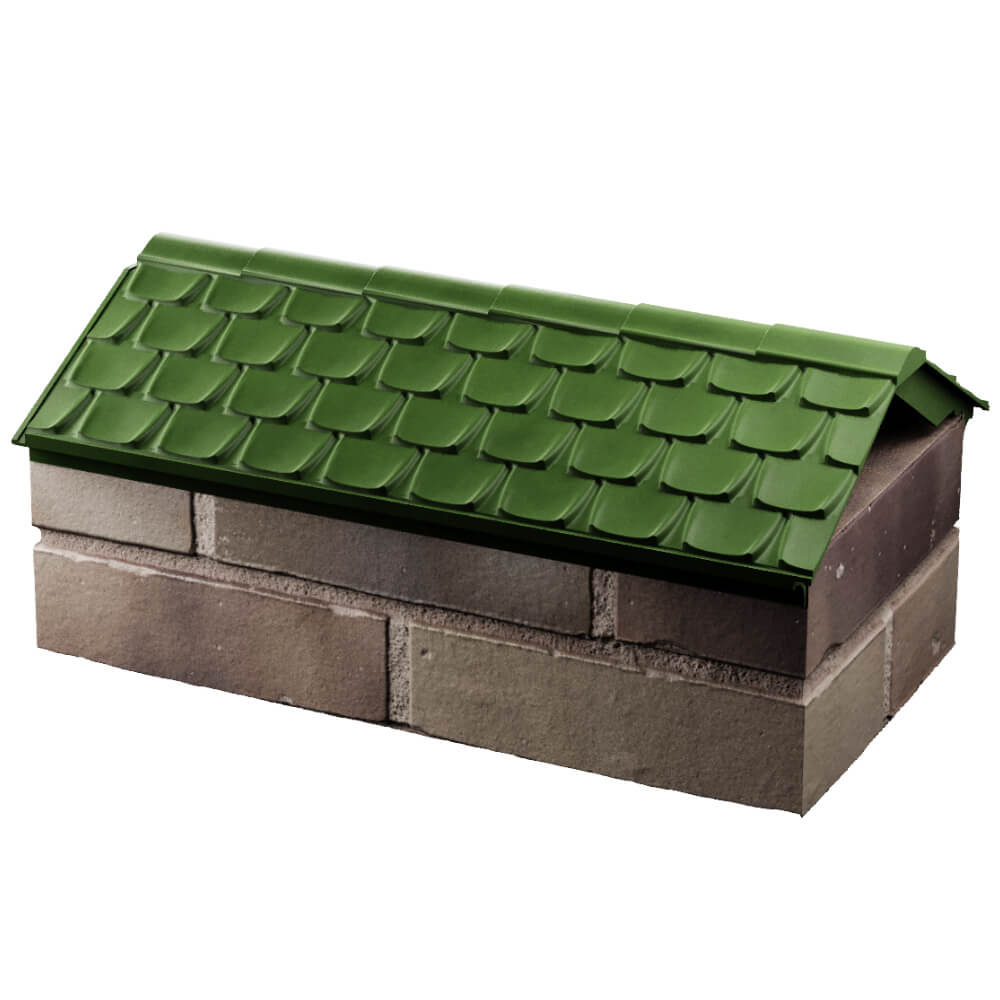 Парапет Zking Эльбрус Зеленый с посадкой на 1 кирпич (255мм) в Подольске фото