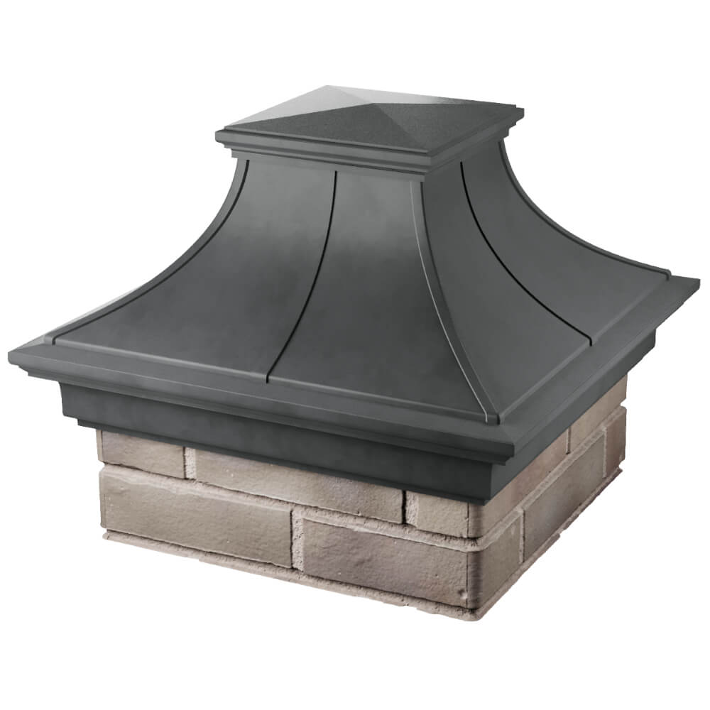 Колпак Zking Монблан Премиум Серый на столб 1.5х1.5 кирпича (385х385мм) в Подольске фото