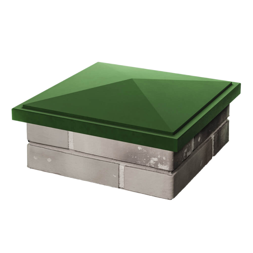 Колпак Zking БонаМоно Зеленый на столб 1.5х1.5 кирпича (385х385, 400х400мм) в Подольске фото