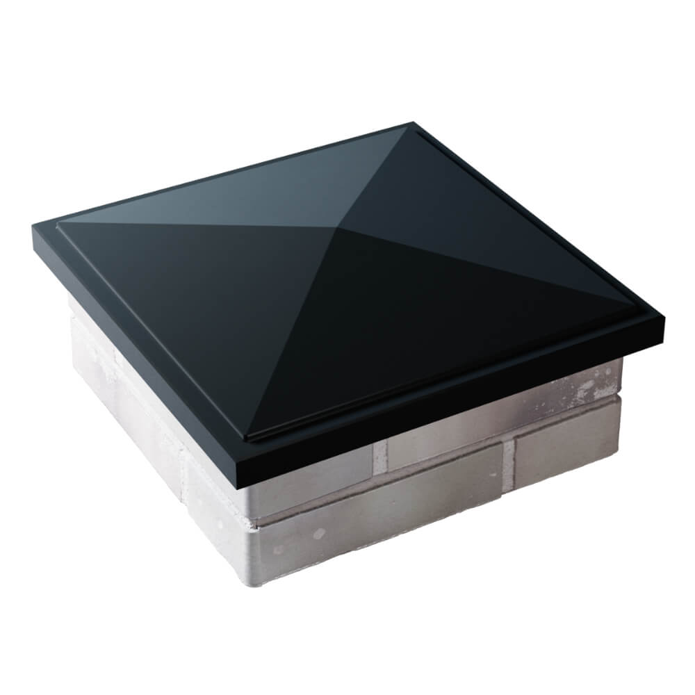 Колпак Zking БонаМоно Черный на столб 1.5х1.5 кирпича (385х385, 400х400мм) в Подольске фото