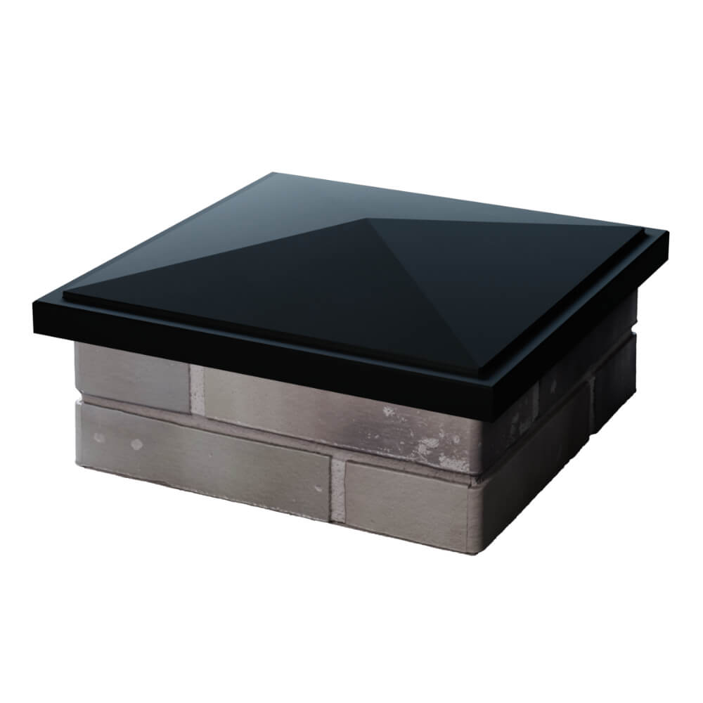 Колпак Zking БонаМоно Черный на столб 1.5х1.5 кирпича (385х385, 400х400мм) в Подольске фото