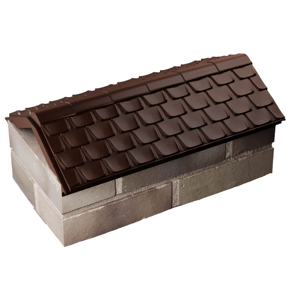 Парапет Zking Эльбрус Коричневый с посадкой на 1 кирпич (255мм) в Подольске фото