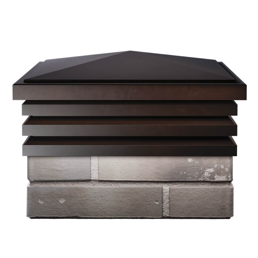 Колпак Zking Бона ХайТек Коричневый на столб 1.5х1.5 кирпича (385х385мм) Подольск фото