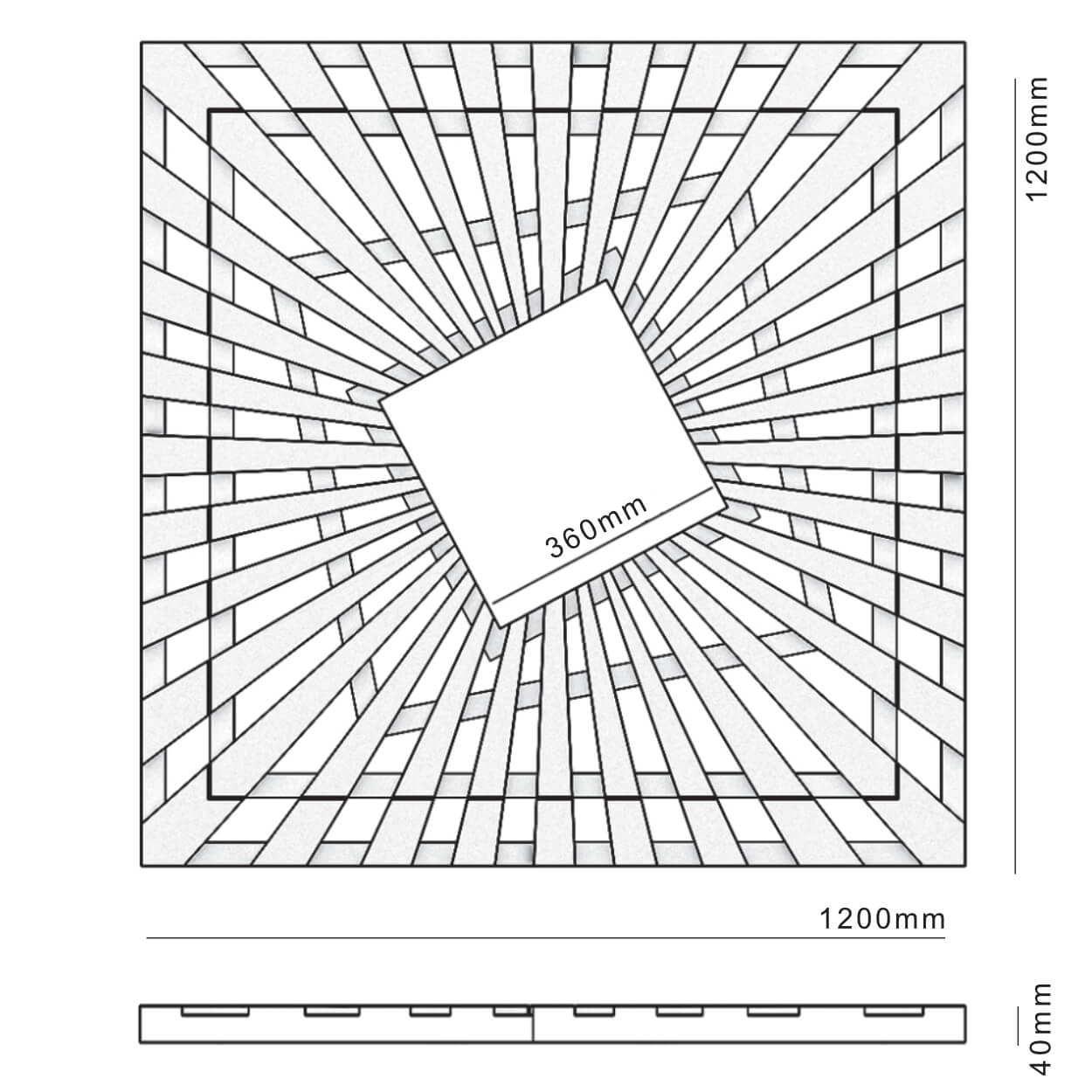 Приствольная решетка для дерева ZKING ATMOSPHERE 1.2х1.2м Черная в Подольске фото