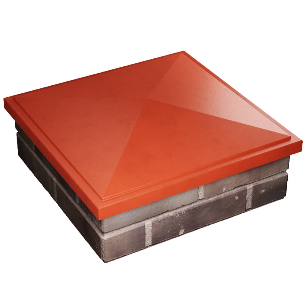 Колпак Zking БонаМоно Красный на столб 2х2 кирпича (515х515, 530х530мм) в Подольске фото