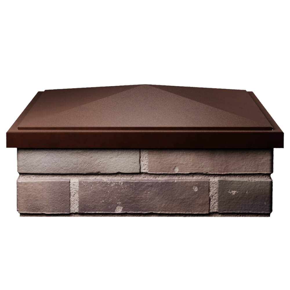 Колпак Zking БонаМоно Коричневый на столб 2х2 кирпича (515х515, 530х530мм) Подольск фото