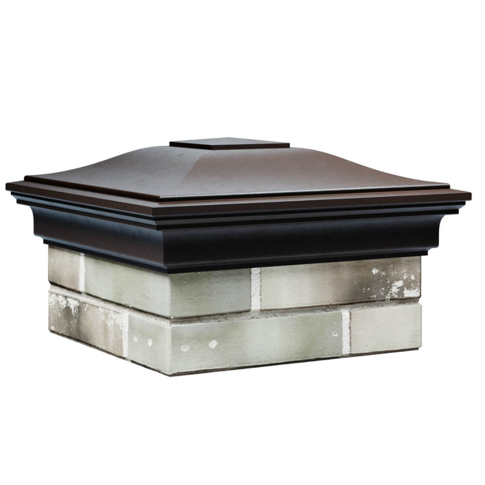 Колпак Zking Монблан Коричневый на столб 1.5х1.5 кирпича (385х385мм) в Подольске фото