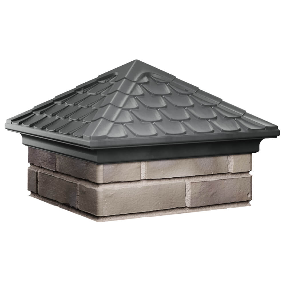 Колпак Zking Эльбрус Серый на столб 1.5х1.5 кирпича (385х385мм) в Подольске фото