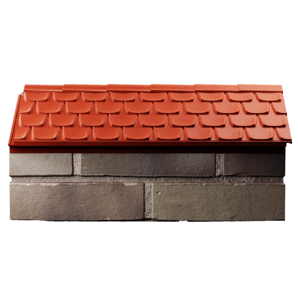Парапет Zking Эльбрус Красный с посадкой на 1 кирпич (255мм) в Подольске фото