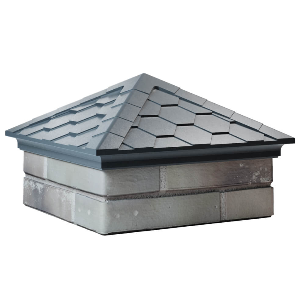 Колпак Zking Эверест Серый на столб 1.5х1.5 кирпича (390х390мм) в Подольске фото