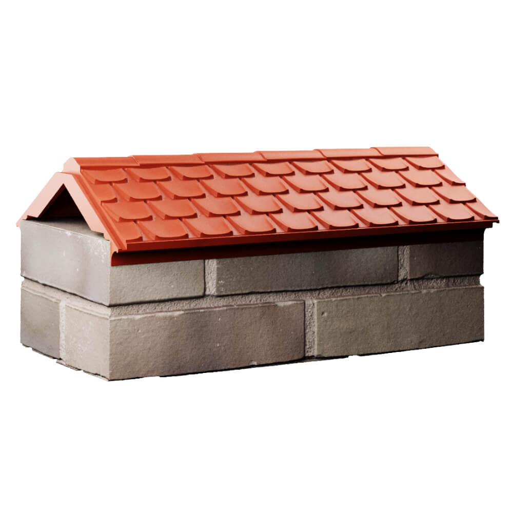 Парапет Zking Эльбрус Красный с посадкой на 1 кирпич (255мм) Подольск фото